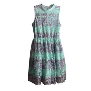 Girls (size 16) Knit Works Floral Lace Sleeveless Dress - B24